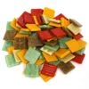 3/4" Autumn Leaves Venetian Glass Tile Assortment - 1/2 Lb