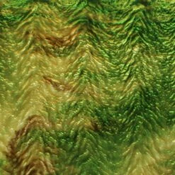 Uro Light Brown, Dark Brown And Green Herringbone Ripple