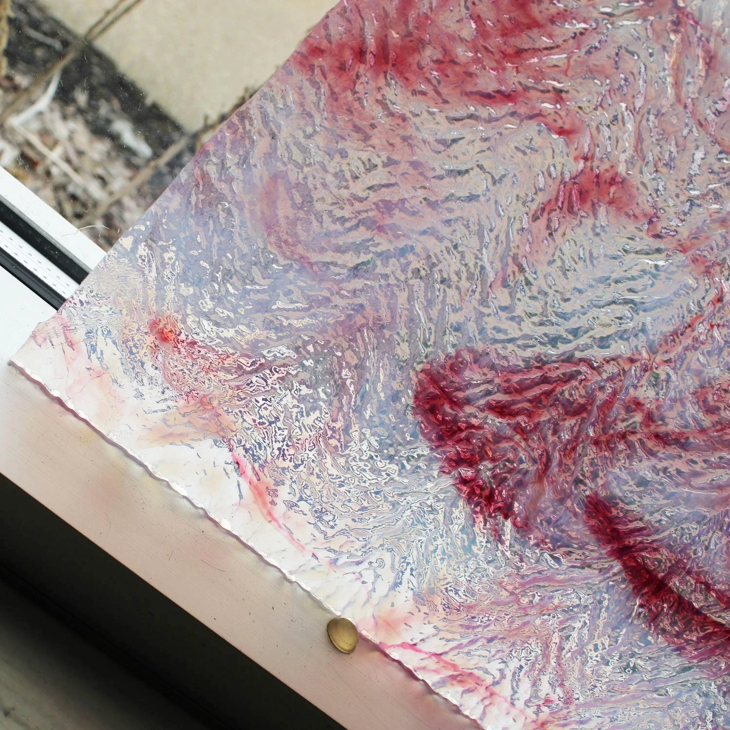 Uro Gold Pink And White Herringbone Ripple 5 Uro Gold Pink And White Herringbone Ripple - Image 5